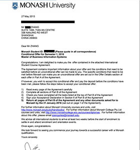 双非/二本学校成功申到澳洲八大研究生