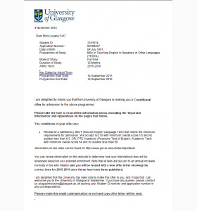 国内二本到英国TOP30——格拉斯哥大学