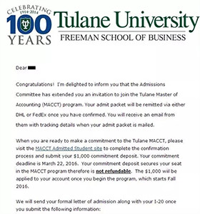 细节见实力 ，精准定位捕获杜兰大学录取