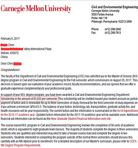 规划加鼓励，GAP一年后，一个月内获得卡内基梅隆环境工程录取