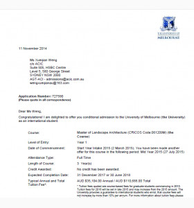 浙大学霸女-澳大利亚景观设计硕士全部录取!