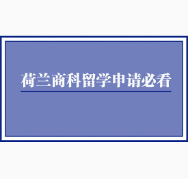 荷兰商科留学申请必看