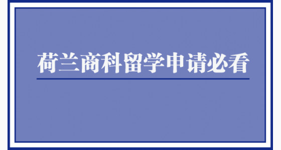 荷兰商科留学申请必看